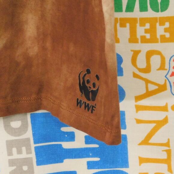 Kool Africa Memphis Zoo Giraffe T Shirt Size XL Womens Cut Brown WWF - Picture 5 of 6